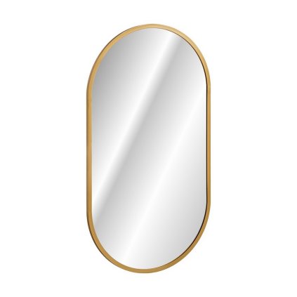 Závěsné zrcadlo s LED osvětlením Apollo 50x90 cm, zlatá