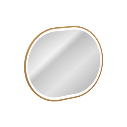 Závěsné zrcadlo s LED osvětlením Apollo 2 90x70 cm s pohybovým senzorem, zlatá