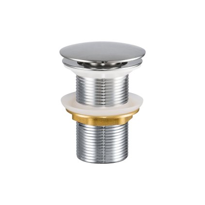 Umyvadlová výpusť Click-Clack kruhová bez přepadu T201L-3 chrom