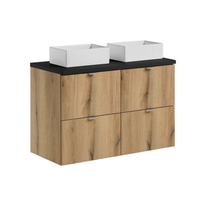 Koupelnová skříňka s deskovým umyvadlem set Nova Oak 100 dub coast evoke