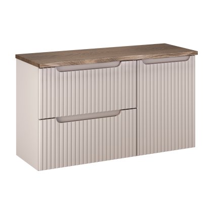 Koupelnová skříňka pod deskové umyvadlo s košem na prádlo Nova Cashmere 100 kašmír