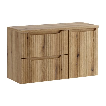 Koupelnová skříňka pod deskové umyvadlo s košem na prádlo Nova Coast Evoke 100 dub coast evoke