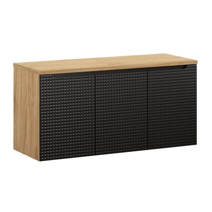 Koupelnová skříňka pod deskové umyvadlo set Luxor Black I. 120 černá/dub olejovaný