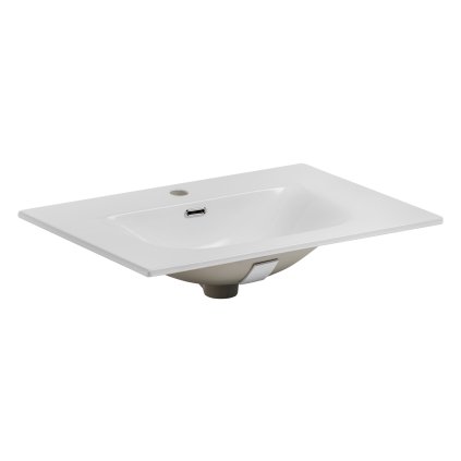 Nábytkové keramické umyvadlo SKY 70- 8099, 71x46 cm, bílá lesklá