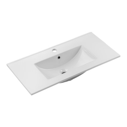 Nábytkové keramické umyvadlo CFP - 8009 DANCE 80 DP, 82x40 cm, bílá lesklá