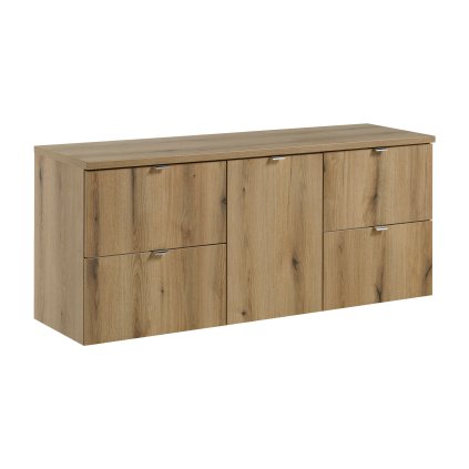 Koupelnová skříňka pod deskové umyvadlo set Nova Oak 140 dub coast evoke