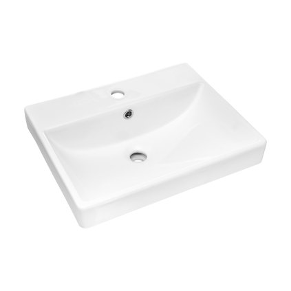 Nábytkové keramické umyvadlo UN-RITA-GW-60, 60x40 cm, bílá lesklá