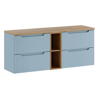 Koupelnová skříňka pod deskové umyvadlo set Nova Denim 140 denim/dub coast evoke