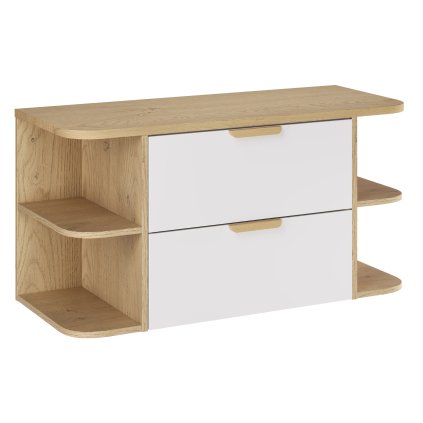 Koupelnová skříňka pod deskové umyvadlo set Aster White 100 bílá/dub cremona