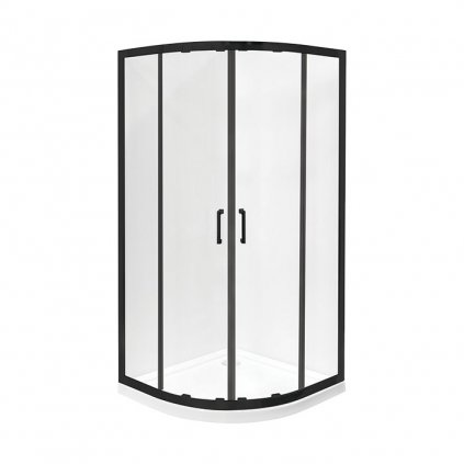 Čtvrtkruhový sprchový kout MODERN BLACK HR 80x80 (90x90), výška 190 cm - bez vaničky