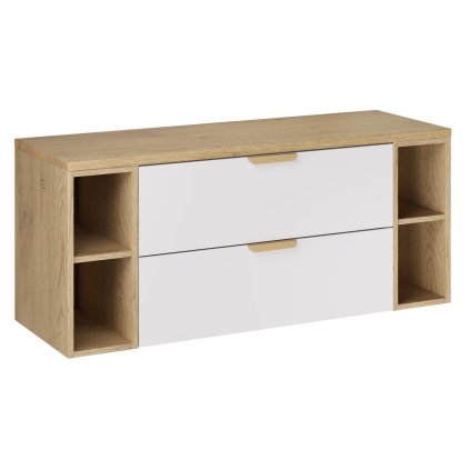 Koupelnová skříňka pod deskové umyvadlo set Aster White 120 bílá/dub cremona