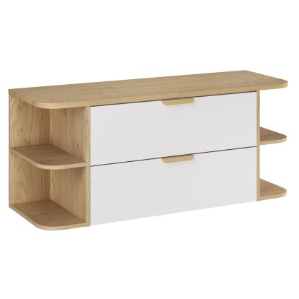 Koupelnová skříňka pod deskové umyvadlo set Aster White 120 bílá/dub cremona