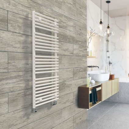 Koupelnový radiátor Moon MN 14050-11, připojení typ 11, 49,6x140,9 cm, bílá RAL 9016