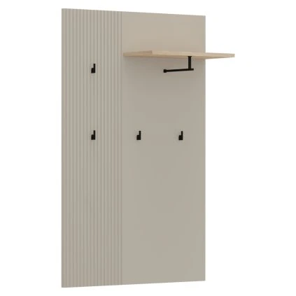 Věšákový panel 85, šedohnědá Taupe/dub silverjack, DOMCA