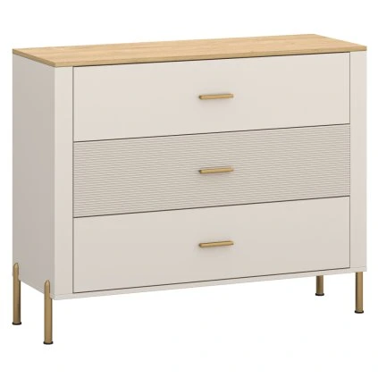 Komoda, kašmír/dub kamenný, RUNOL 3S