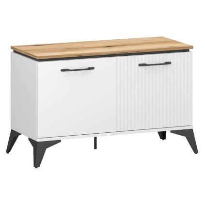 Botník, bílá/dub evoke, VELIS 2D