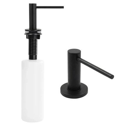 Vestavný dávkovač mýdla/saponátu REA DEX, 300 ml, černá mat