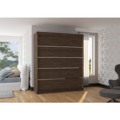 Šatní skříň posuvná SPECTRA CH 180, choco