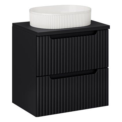 Koupelnová skříňka s deskovým umyvadlem Nova Black 60 černá