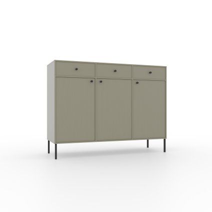 Komoda TILI 3D 3S E 125, eucaliptus