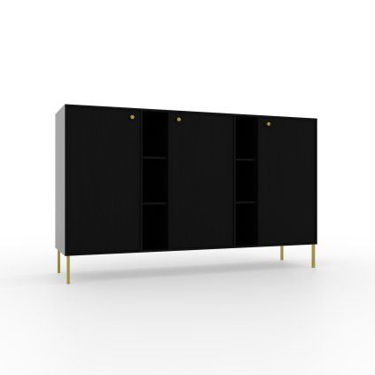 Komoda TILI 3D 6P B 155, černá