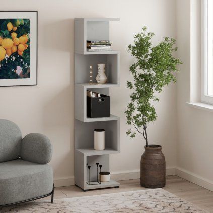 Designový regál na knihy MORTEN G 42, šedá