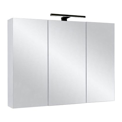 Zrcadlová skříňka Ticino 80 ZS LED-B s osvětlením Any LED 30 B, černá