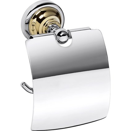 RETRO gold-chrom: Držák toaletního papíru s krytem - 144212018