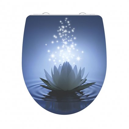 WC prkénko Duroplast Soft Close Water Lily High Gloss 82582