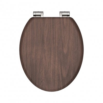 WC prkénko MDF Soft Close Dark Wood 80193