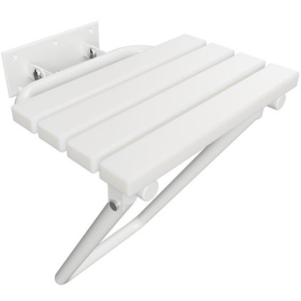 HELP: Sklopné sprchové sedátko s nohou bez krytky, bílé, plast bílý - 301102184