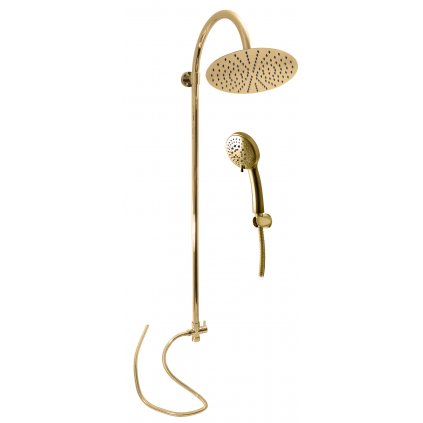 Sprchový komplet s hlavovou a ruční sprchou - zlato SK0071Z
