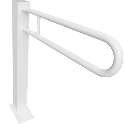 HELP: Sklopný úchyt ve tvaru U ukotvený do země 813 mm, bílý, bez krytky - 301107604