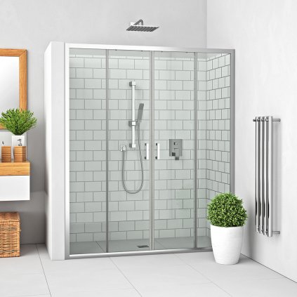 Posuvné sprchové dveře LLD4 pro instalaci do niky