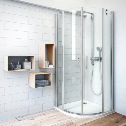 Čtvrtkruhový sprchový kout TR2 LIGHT - bez vaničky