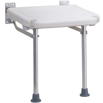 HELP: Sklopné sprchové sedátko s nohou, hliník, plast bílý - 353125033