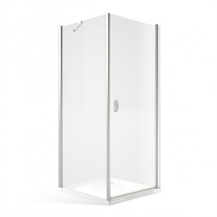 Čtvercový nebo obdélníkový sprchový kout DCO1+DB - otevírací dveře s pevnou stěnou - bez vaničky
