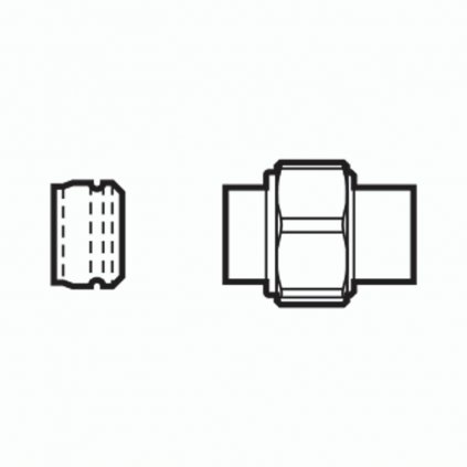 Adaptér Měď 15x3/4" pro napojení na rozvod z Cu trubek, chrom