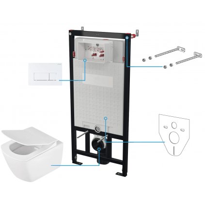 WC set Anemon 6v1, podomítkový systém + toaleta - CDZA6ZPW