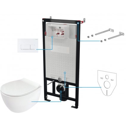 WC set Silia 6v1, podomítkový systém + toaleta - CDLA6ZPW