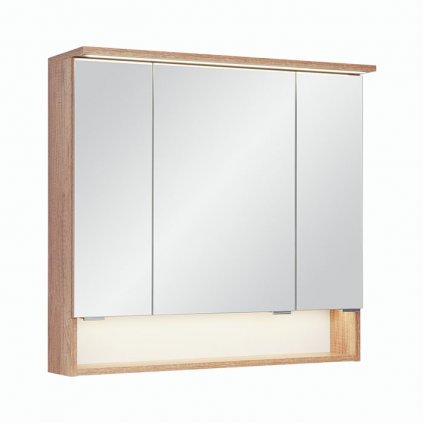 Zrcadlová skříňka závěsná s LED osvětlením Doris 80 ZS