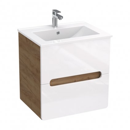 Koupelnová skříňka s keramickým umyvadlem Lukrecia W 60-2Z