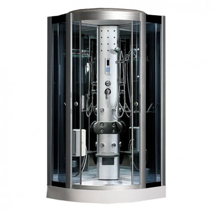 Hydromasážní box HYD-Giorgia 100 SA Černý, 100x100 se saunou
