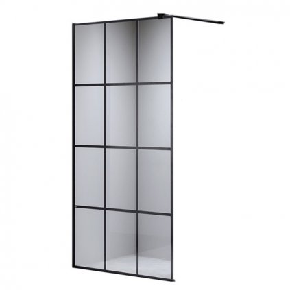Sprchová zástěna Walk-in HYD-WI04 110 černá/transparent - bez vaničky
