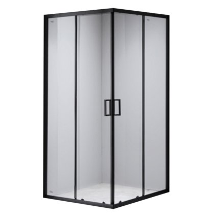 Čtvercový sprchový kout HYD-SK30B 90x90 černá/transparent - bez vaničky