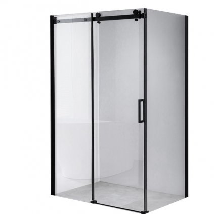 Obdélníkový sprchový kout HYD-OK14 120x90 černá/transparent - bez vaničky