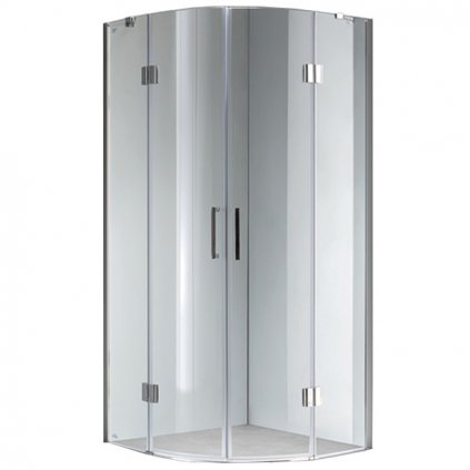 Čtvrtkruhový sprchový kout HYD-RK92A 80x80 chrom/transparent - bez vaničky