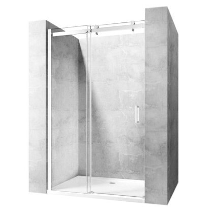 Jednokřídlé posuvné sprchové dveře REA NIXON-2 LEVÉ pro instalaci do niky 120 cm, chrom