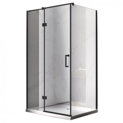 Obdélníkový sprchový kout HYD-OK03 120x100 černá/transparent