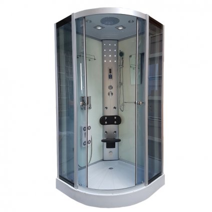Hydromasážní box HYD-Giorgia 100 SA Bílý, 100x100 se saunou